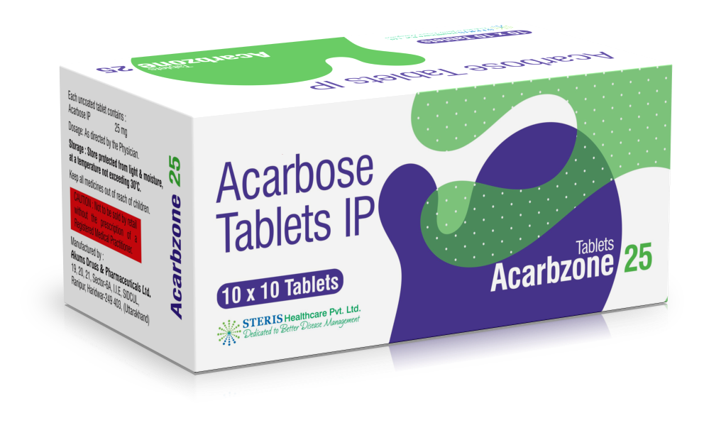 Acarbzone 25 product pack