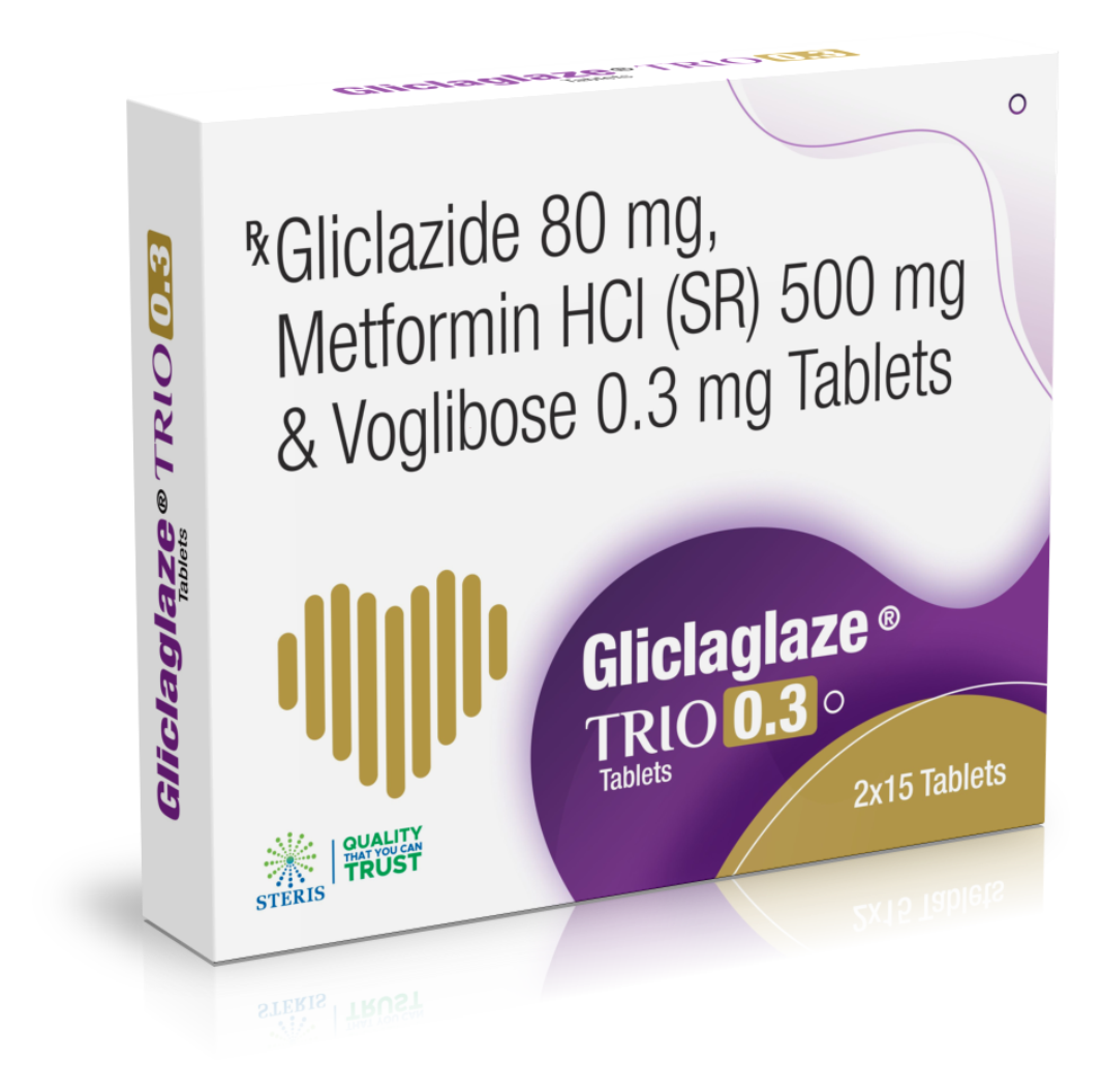 Gliclaglaze Trio 0.3 product pack