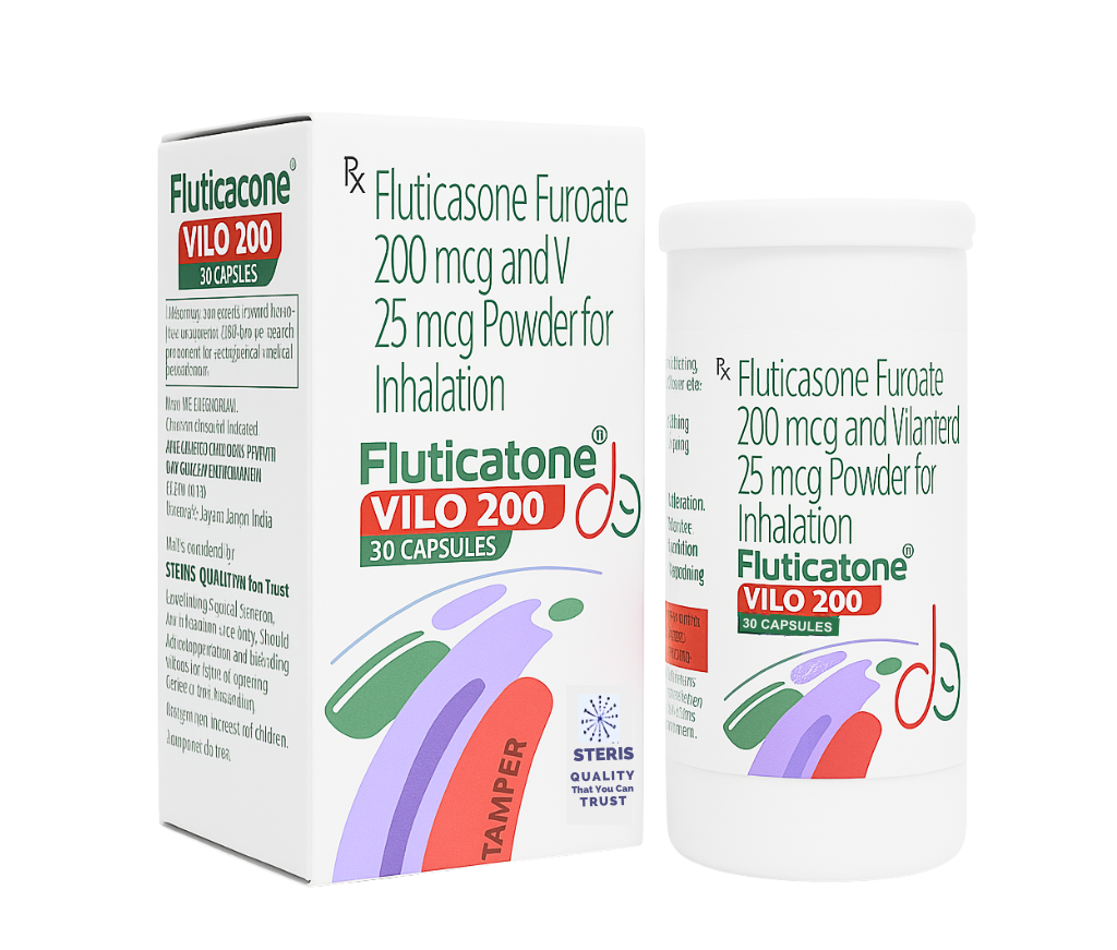 Fluticatone Vilo 200 product pack