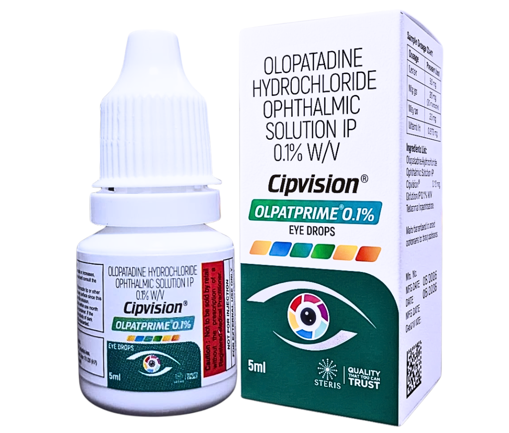 Cipvision Olpatprime 0.1% product pack