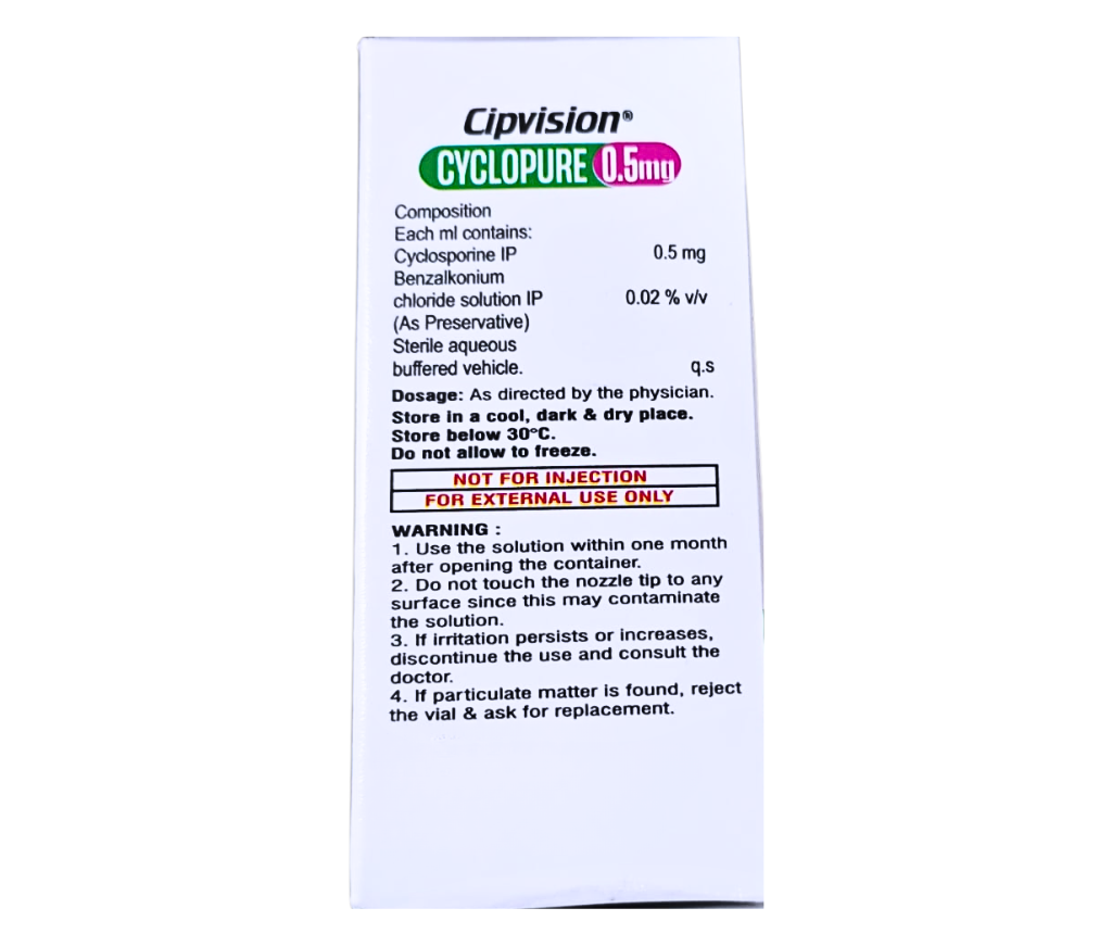 Cipvision Cyclopure 0.5 mg view 3