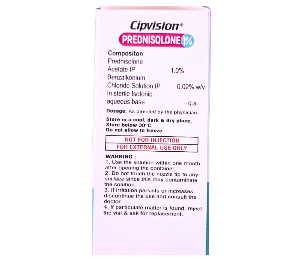 Cipvision Prednisolone 1% view 3