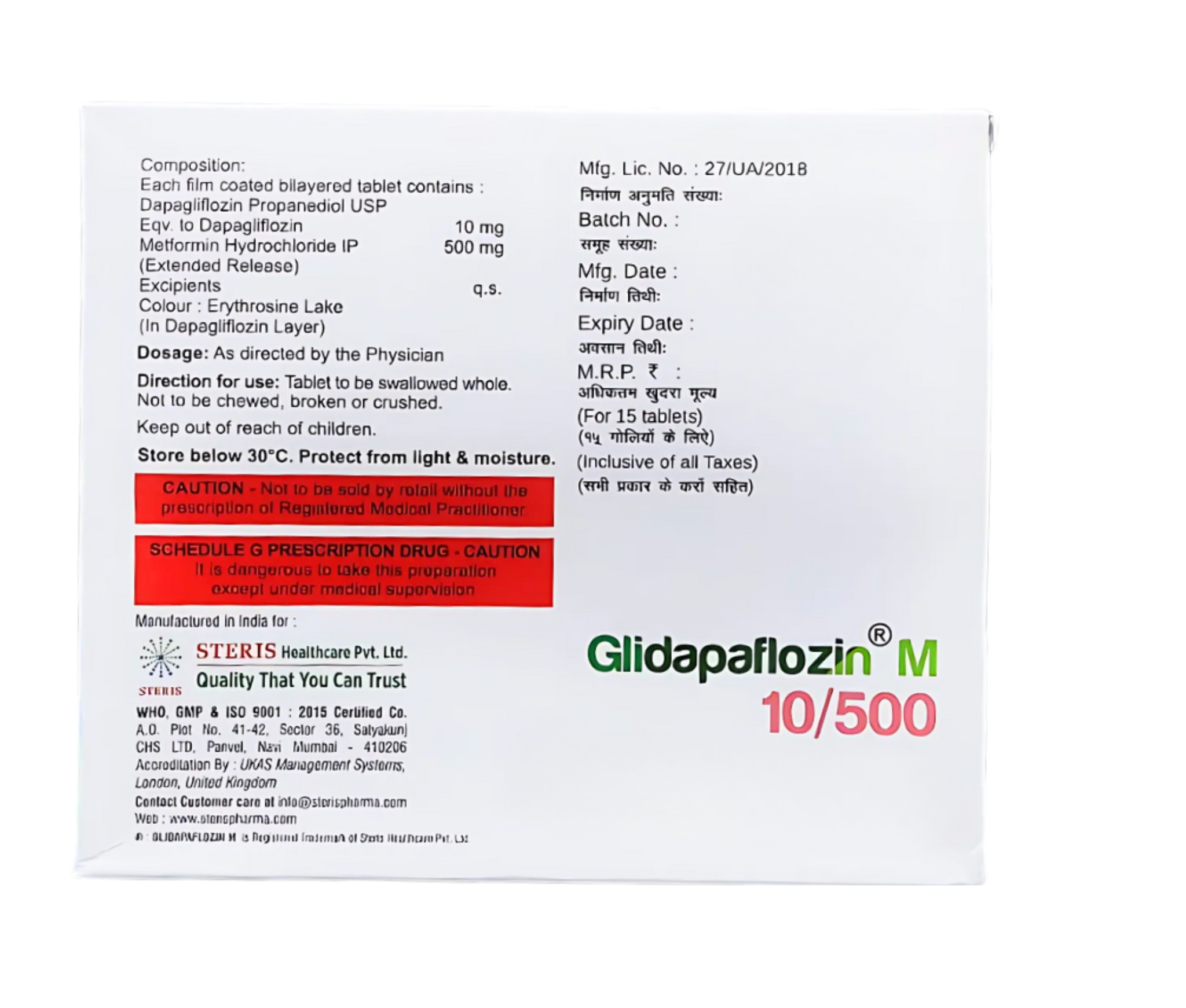 GLIDAPAFLOZIN M 10/500 view 3