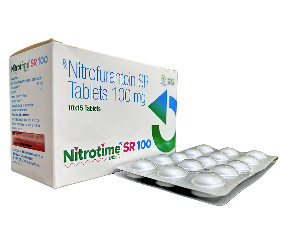Nitrotime SR 100 Tablets product pack