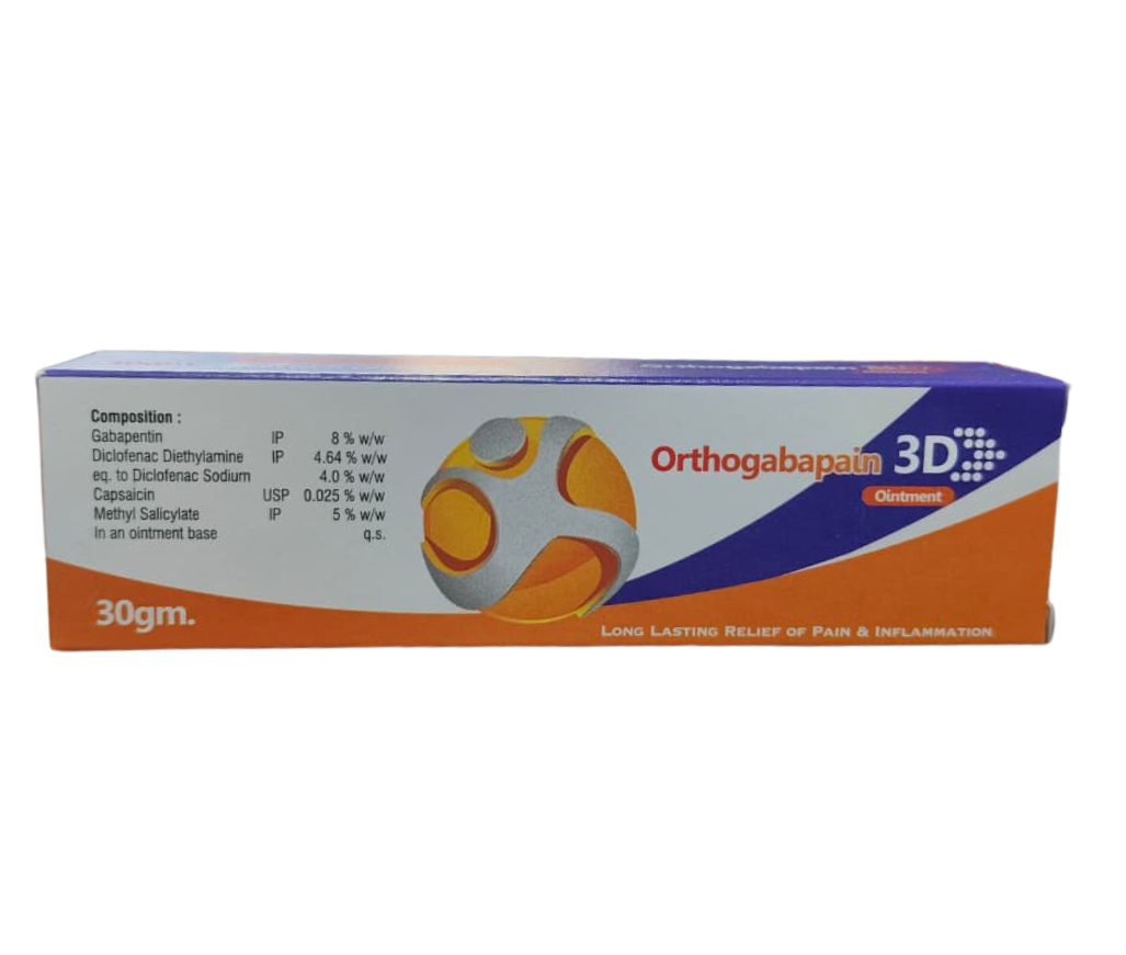 Orthogabapain 3D Ointment view 3