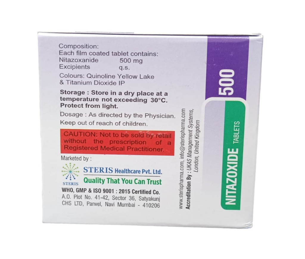 NITAZOXIDE 500 view 2