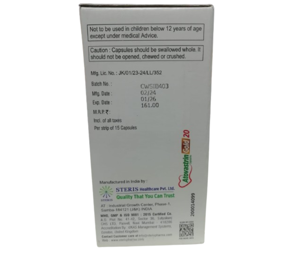 Atovastrin Gold 20 view 3