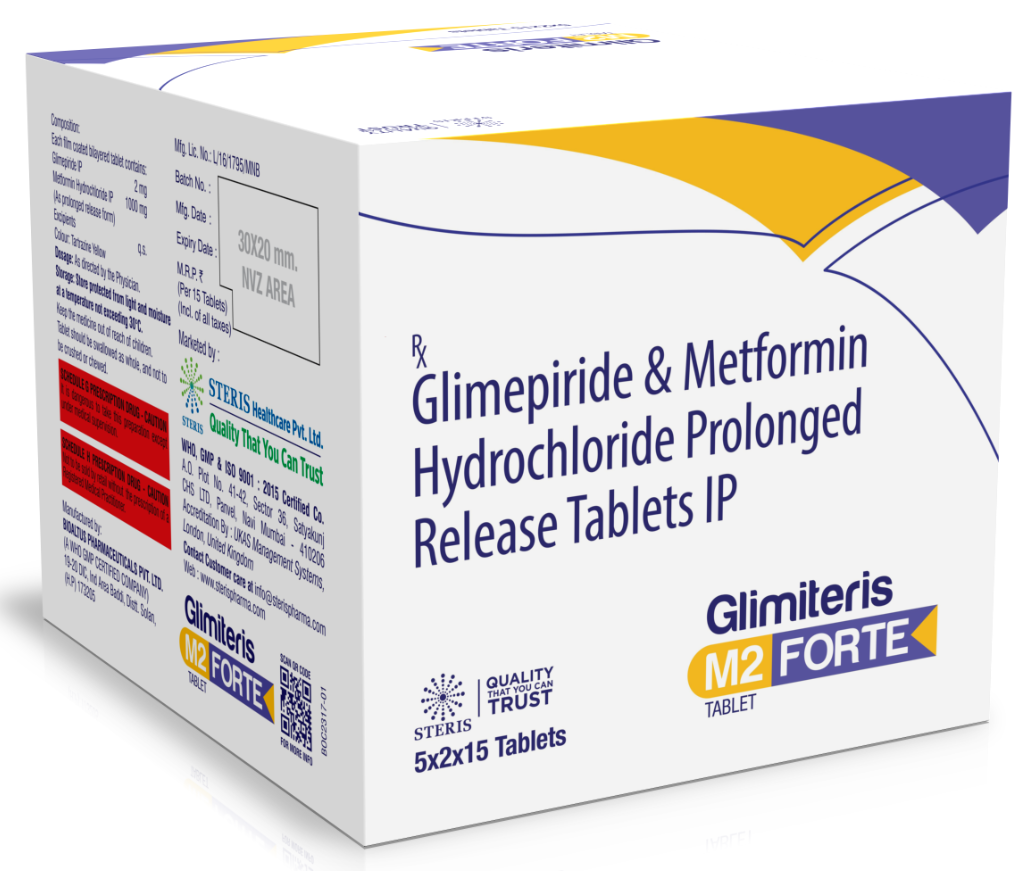 Glimiteris M2 Forte product pack
