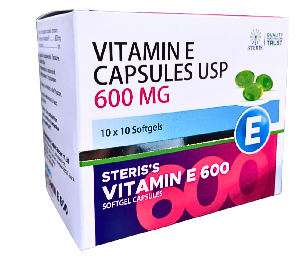 STERI'S VITAMIN E 600 USP CAPSULES product pack