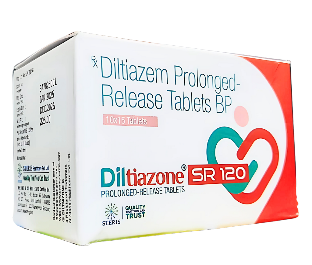 Diltiazone Sr 120 product pack